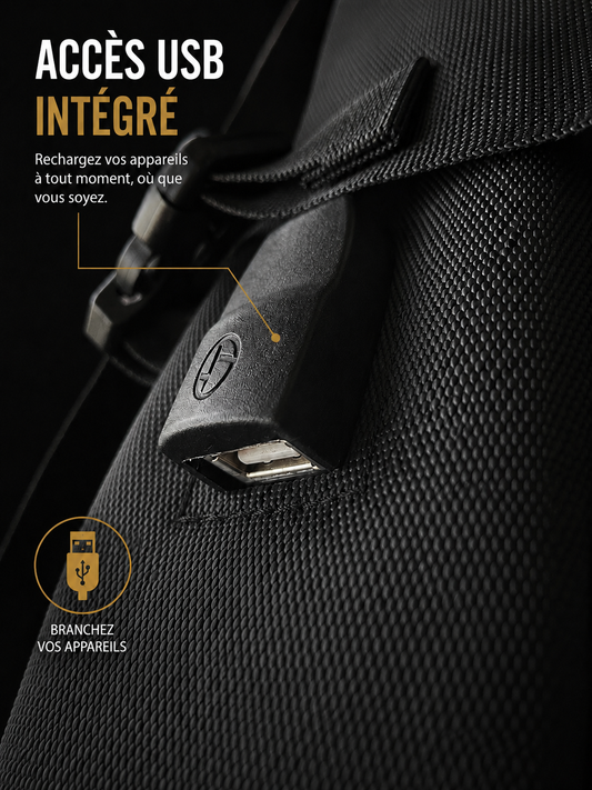 Sac à dos de voyage cabine avion extensible avec port USB – Hajj, Omra & Voyage